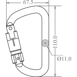 Steel Triple-locking Karabiner