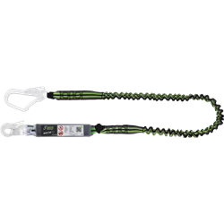 Longe en sangle élastique 2 m avec absorbeur d’énergie et mousquetons FA5020217 et FA5020755