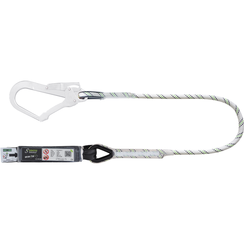 Longe en corde tressée 1,50 m avec absorbeur d’énergie et mousqueton FA5020755 Longe en corde tressée 1,50 m avec absorbeur d’énergie et mousqueton FA5020755