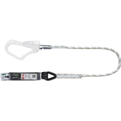 Longe en corde tressée 1,80 m avec absorbeur d’énergie et mousqueton FA5020755
