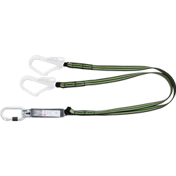 Longe fourche en sangle 1,80 m avec absorbeur d’énergie et connecteurs FA5010117 et FA5020755