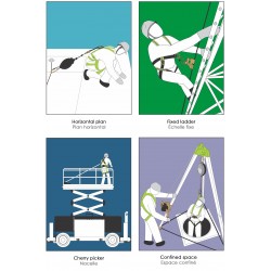 Arnés anticaída 2 puntos de enganche con chaleco de trabajo alta visibilidad amarillo