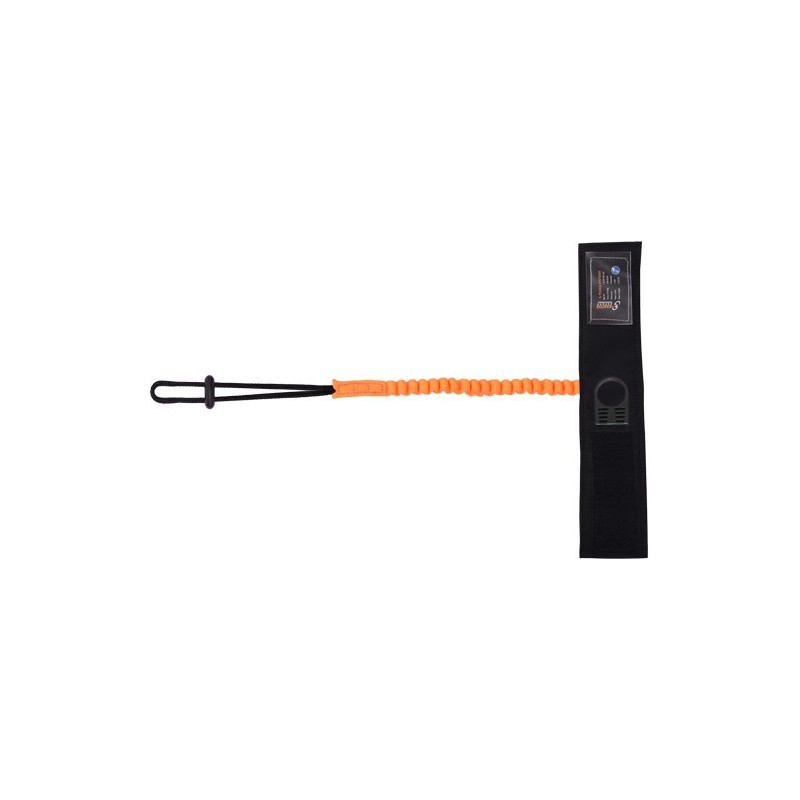 Wristband with lanyard for connecting tools