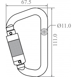 Green Aluminium Quarter turn locking Snap Hook
