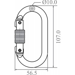 Steel Screw-locking Karabiner
