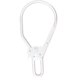 Crochet acier verrouillage automatique double action ouverture 80 mm