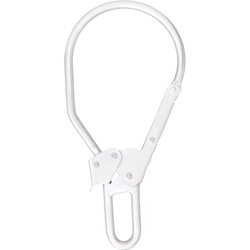 Crochet acier verrouillage automatique double action ouverture 80 mm