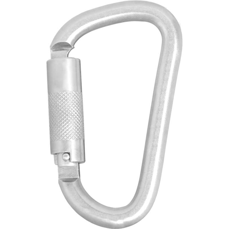 Steel quarter turn-locking karabiner - Keylock type