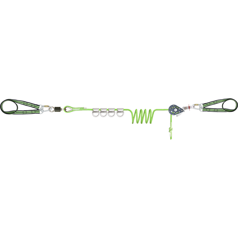4 User Horizontal Temporary Lifeline, with 4 cross over anchors 4 User Horizontal Temporary Lifeline, with 4 cross over anchors