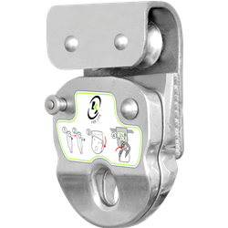 Navette ouvrable sur roulettes pour ligne de vie horizontale câble KS-Line (KS 4000)
