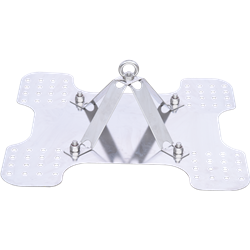 Extremity post for trapezoidal sheet roof for horizontal wire rope lifeline KS-Line (KS 4000)