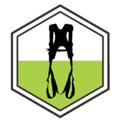 Body harness 2 attachment points with belt and automatic buckles