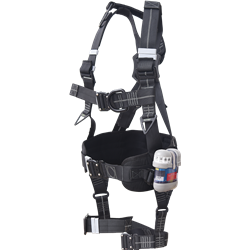 Belt for self-rescuer respirator in confined spaces