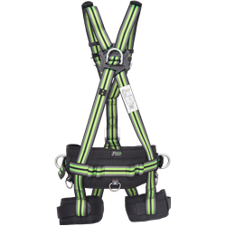 Suspension body harness with work positioning belt