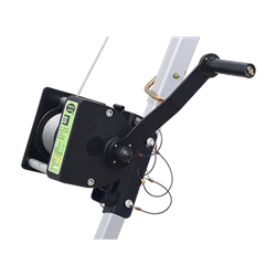 Conjunto de platinas universales para instalar el torno de trabajo y rescate sobre el trípode con cabeza de doble polea