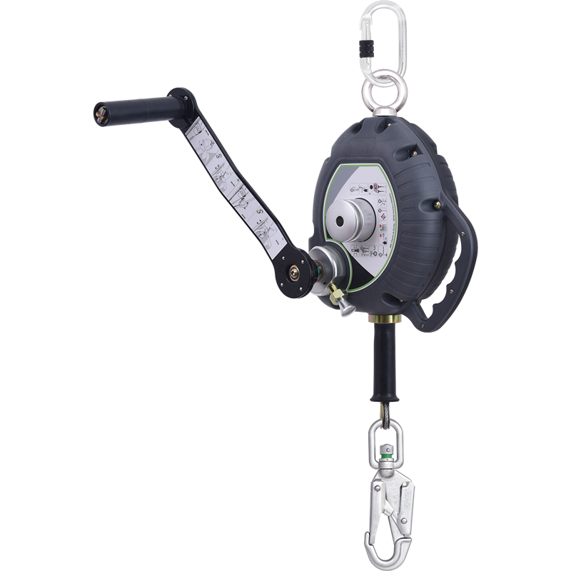 OLYMPE cavo inox, anticaduta retrattile da 10 m con verricello di salvataggio integrato OLYMPE cavo inox, anticaduta retrattile da 10 m con verricello di salvataggio integrato