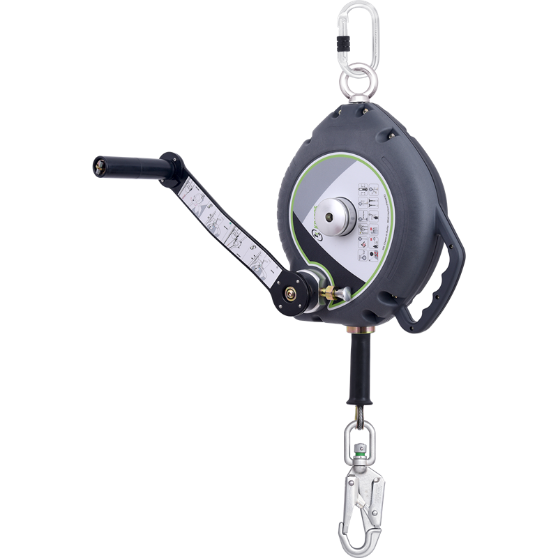 OLYMPE cavo inox, anticaduta retrattile da 20 m con verricello di salvataggio integrato OLYMPE cavo inox, anticaduta retrattile da 20 m con verricello di salvataggio integrato