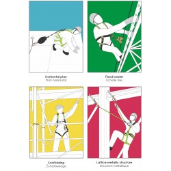 Longe toronnée 1.50 m en fourche avec absorbeur d’énergie et mousquetons FA5010117 et FA5020755