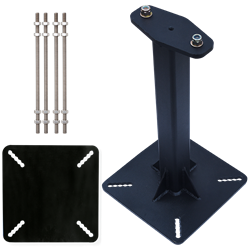Kit potelet rigide (hauteur 500 mm) en acier galvanisé avec contreplaque pour ligne de vie horizontale câble KS 4000