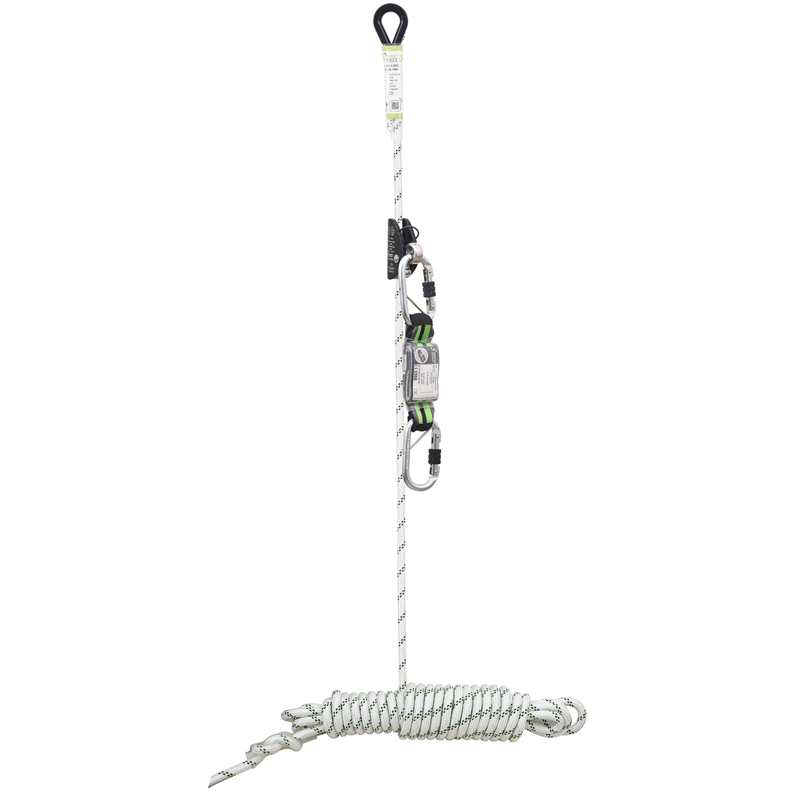 LOREL-A, Sliding fall arrester attached to 20 m anchor line, removable energy absorber