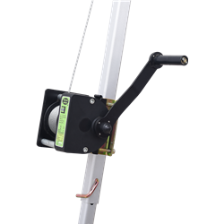 Rescue and work winch, stainless steel wire rope length 20 m, for Tripod, MultiSafeWay & EasySafeWay