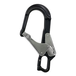 Aluminum rebar hook with openable termination eye