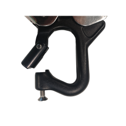 Aluminum rebar hook with openable termination eye