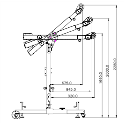 EasySafeWay 1, Mobile H-shaped base davit system (1370 mm high column)