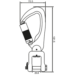 Aluminum snap hook, Keylock type