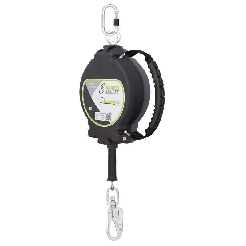 OLYMPE cavo inox, anticaduta retrattile da 30 m, per utilizzo verticale solamente
