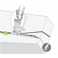 Rope or wire rope clamp for rescue