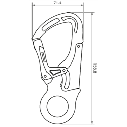 Aluminum snap hook, Keylock type