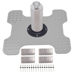 Extremity constant force post for KS-Line lifeline on trapezoïdal roof sheet