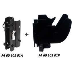 Universal adaptation plates set for retractable fall arrester with integrated rescue winch on double head-mounted tripod