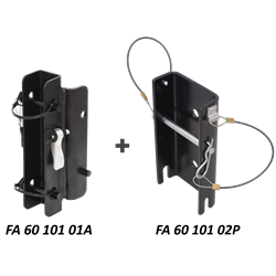 Universal adaptation plates set for installing the work and rescue winch on double head-mounted pulley Tripod