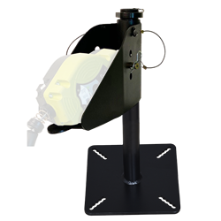 Fixed anchorage point with 360° rotation for flat roofs