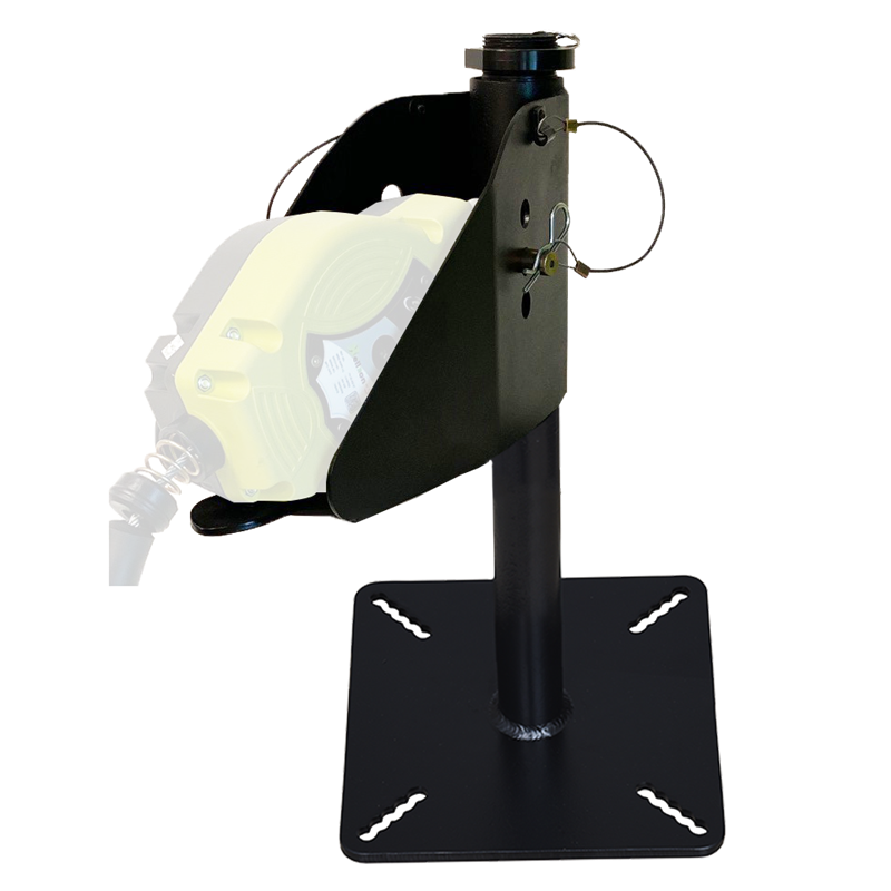 Fixed anchorage point with 360° rotation for flat roofs