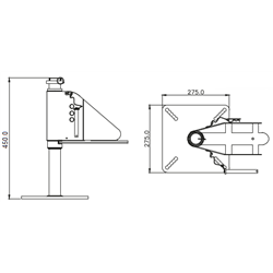 Point d'ancrage fixe rotatif à 360° pour toitures terrasse