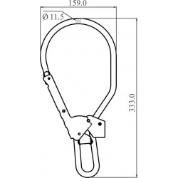 Crochet acier verrouillage automatique double action
