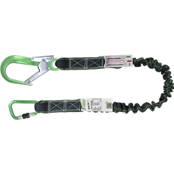 Expandable lanyard 2 mtr with energy absorber integrated in the lanyard