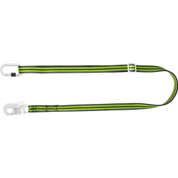 Work Positioning Webbing Lanyard with ring adjuster  