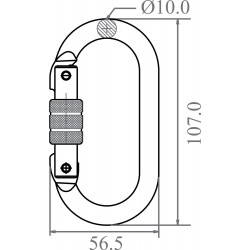 Steel Screw-locking Karabiner