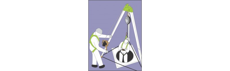 Kits ready for use for works in confined vertical spaces