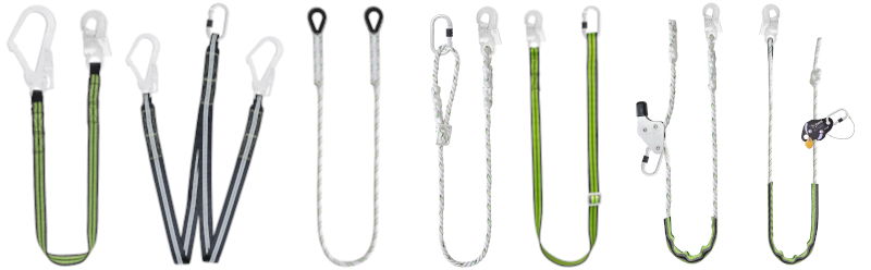 Lanyards and work positioning lanyards