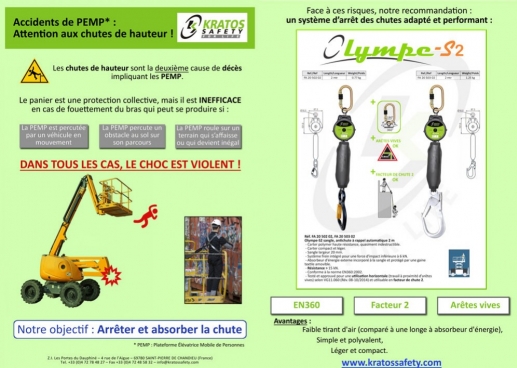 Accidents de PEMP : attention aux chutes de hauteur !